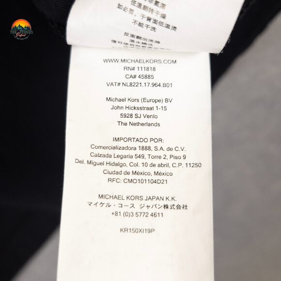 Michael Kors Polo Shirt Black Short Sleeve Collared Cotton Preppy Men's Size XL - Picture 9 of 9